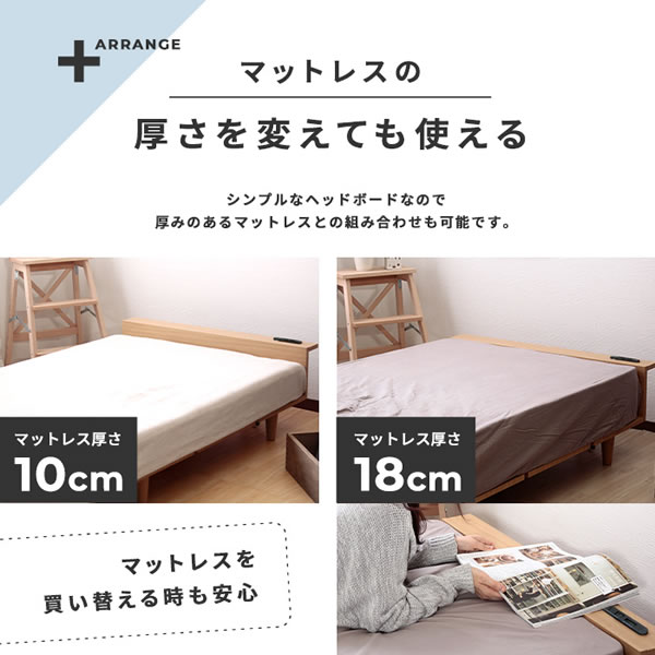 ベッド すのこ 幅広 シンプルヘッドボード 北欧デザイン シュピーレンを通販で激安販売