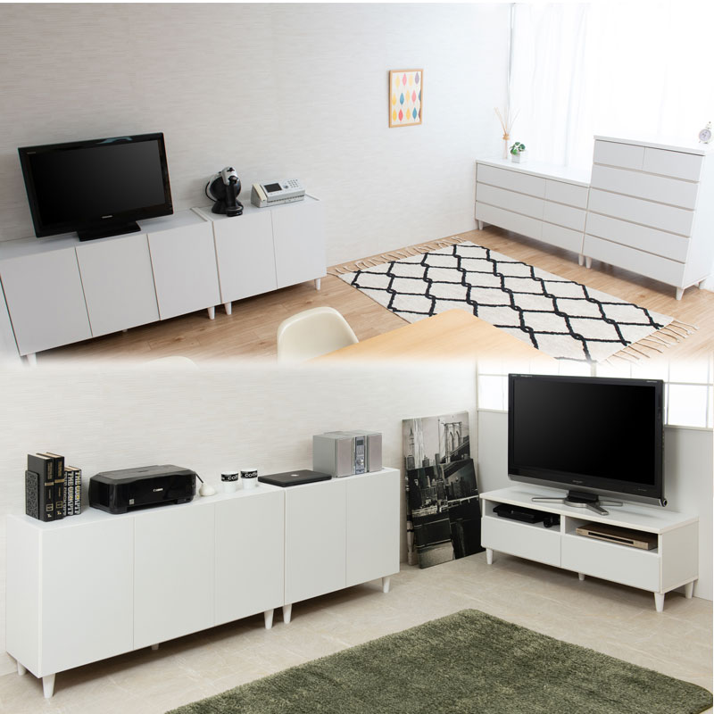 チェスト 収納 キャビネット 日本製 白 ホワイト 完成品 LEG フレンチ