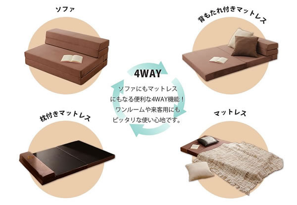 使い方はあなた次第！ソファにもマットレスにもなる4Wayマットレスを通販で激安販売