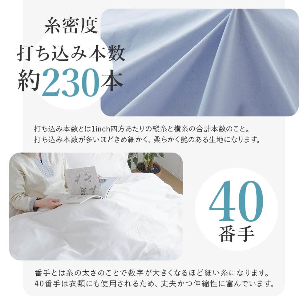 ボックスシーツ シングル 綿100 防ダニ コットンツイル 100×200×25 ダニ防止 ダニよけ 花粉 ハウスダスト アレルギー対策 洗える | ビーナスベッド | 16