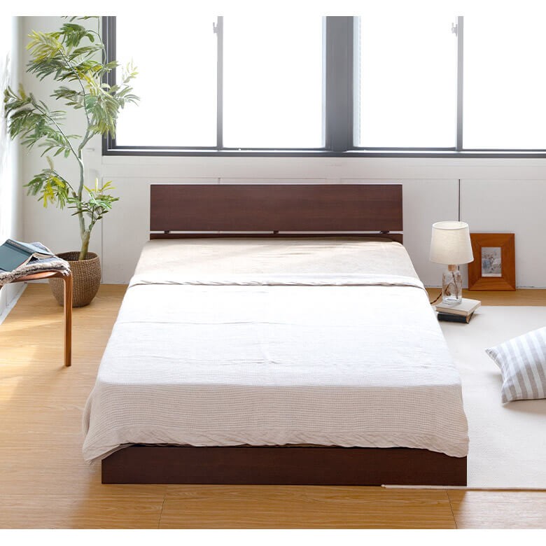 ベッド シングル 木製 組立設置無料 2口 コンセント付 ロゼッタ