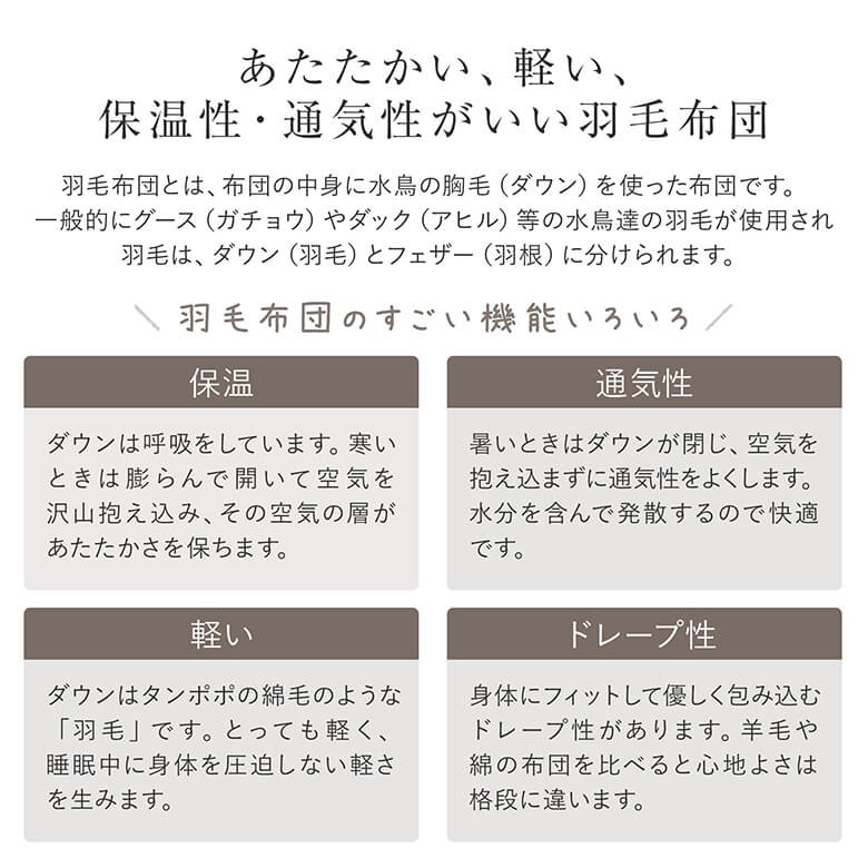 肌掛け羽毛布団 シングル 新生活羽毛布団 薄手 綿100% ダウン 羽毛