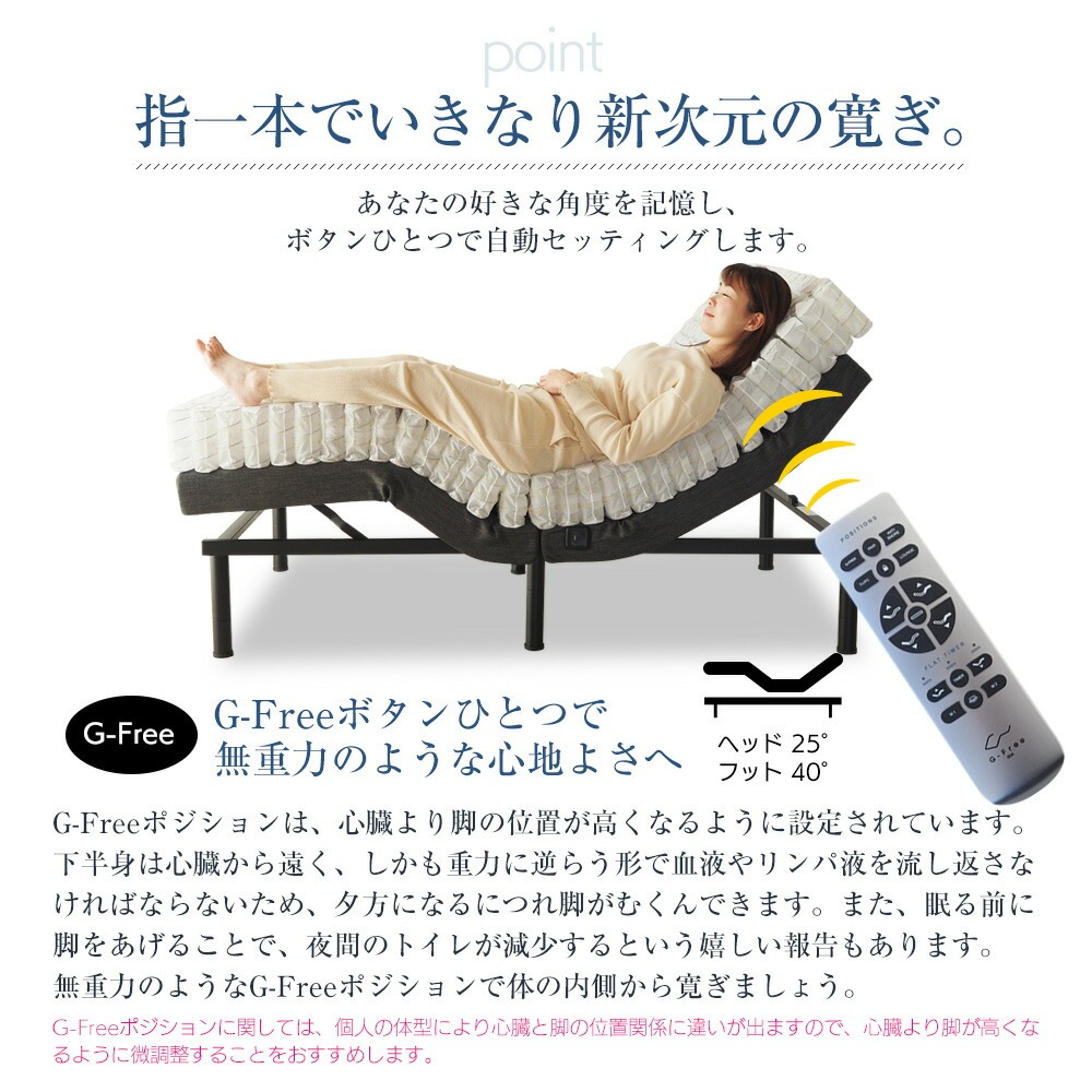 ベッドアンドマットレス 電動リクライニングベッド マットレス付き