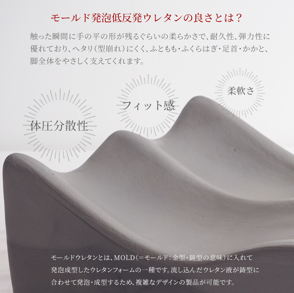 レッグクッション夫婦岩・極 ギフト プレゼント 低反発 炭入り 脚上げ 足上げ 介護 洗濯 足元クッション 足枕 レッグピロー | ベッドアンドマットレス | 09