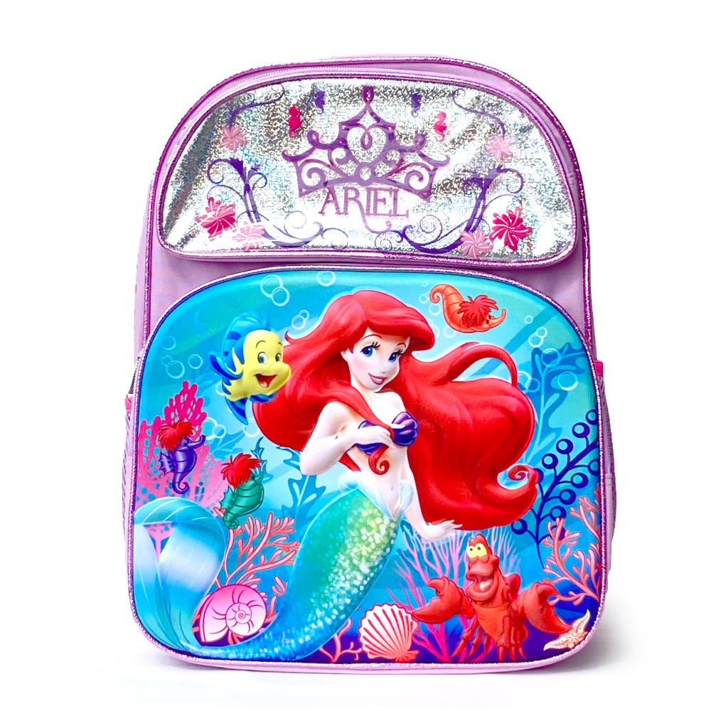 アリエル リュック グッズ ― Lサイズ ー 3Dモールド リトルマーメイド キッズ 子供 女の子 グッズ 子ども バッグ 遠足 旅行 入園 入学  軽量 アリエル :22-0021:Bee8 通販 