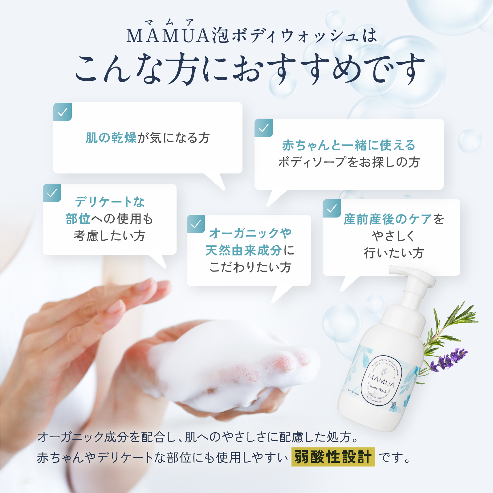 泡ボディウォッシュこんな方へおすすめ