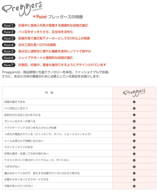 Preggersマタニティストッキング・マタニティタイツ・マタニティ靴下