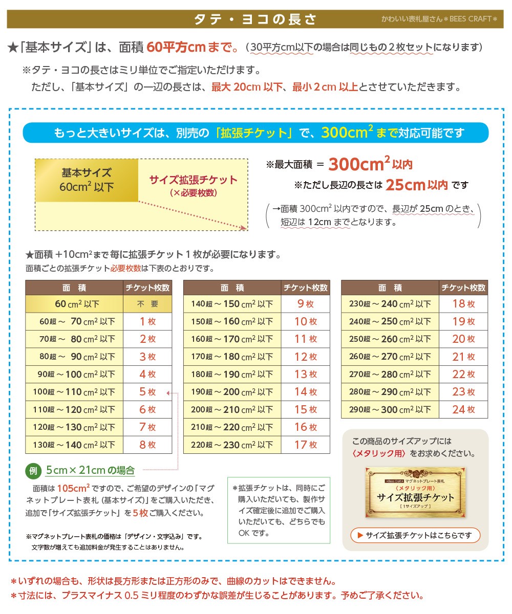 サイズについて