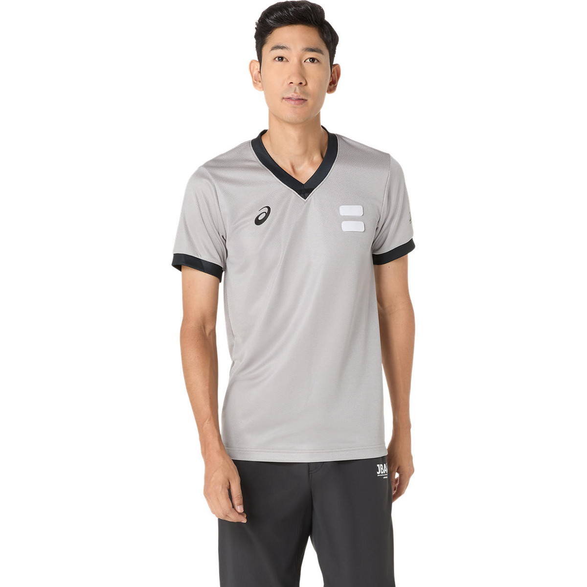asics アシックス 2063A421 バスケットボール レフリーシャツ シルバーグレーの画像