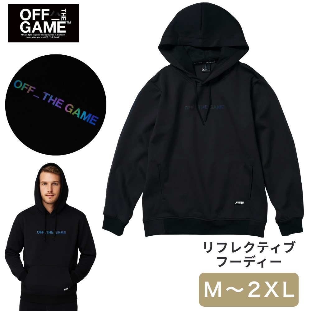 OFF THE GAME オフ ザ ゲーム 長袖 リフレクティブフーディー フード付きパーカー OG0625SS0001 ブラック 4サイズ 野球 スポーツウェア 移動着