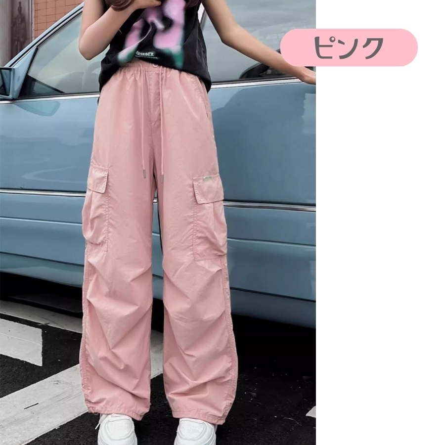 ガールズ カーゴパンツ ロングパンツ ダンスファッション 韓国子供服 サイドポケット付き ゆったり カジュアル ストリート 120cm 130cm 140cm 150cm 160cm 170cm |  | 02