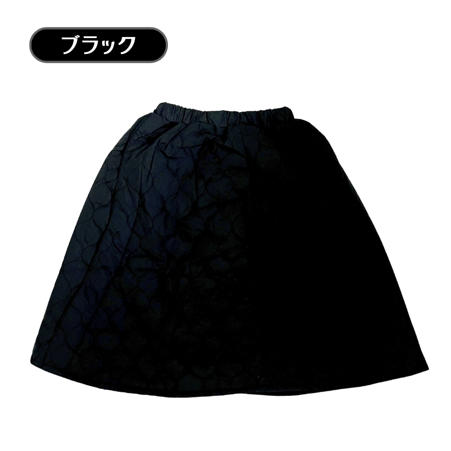 あったか キルティング スカート ガールズ 女の子 ウエストゴム 防寒