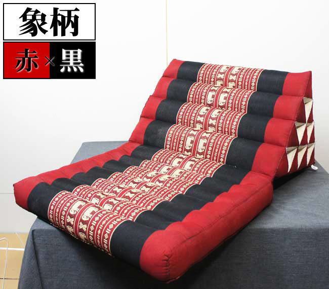 三角枕 三角クッション 三角ソファ 4段 マット1枚 象柄 花柄 座椅子 昼寝 ごろ寝 アジアン |  | 05