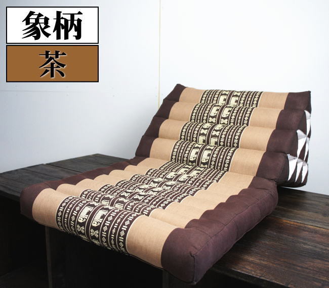 三角枕 三角クッション 三角ソファ 4段 マット1枚 象柄 花柄 座椅子 昼寝 ごろ寝 アジアン |  | 02