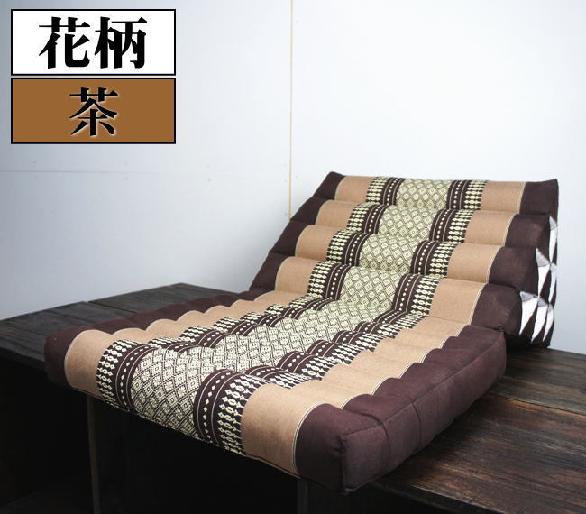 三角枕 三角クッション 三角ソファ 4段 マット1枚 象柄 花柄 座椅子 昼寝 ごろ寝 アジアン |  | 08