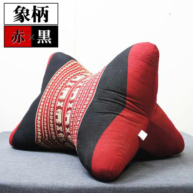三角枕 タイ 三角 クッション 枕 スター (足枕 読書枕 象柄 花柄 座椅