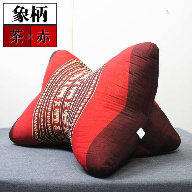 三角枕 タイ 三角 クッション 枕 スター (足枕 読書枕 象柄 花柄 座椅