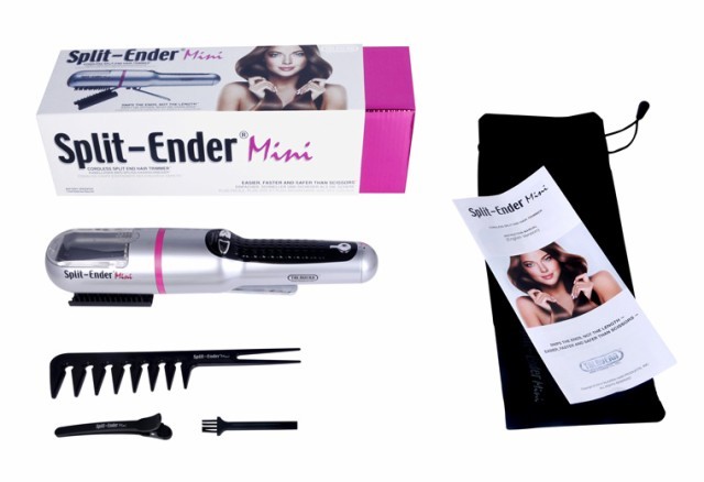 éadge-cut枝毛カッター付き ストレートヘアアイロン パープル コントレス 枝毛専用カッター 枝毛カッター 充電式 | minmin