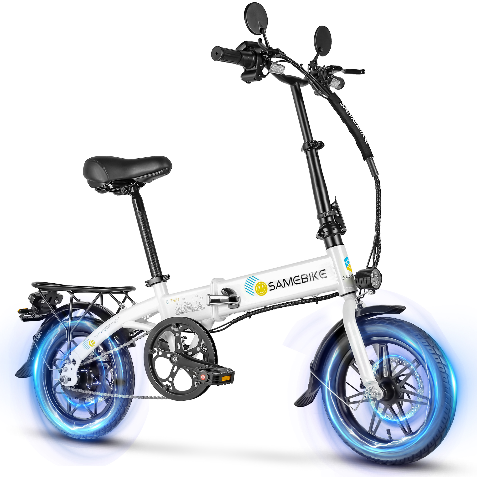 SAMEBIKE 【目玉価格】14インチ 折りたたみ式 電動アシスト自転車 