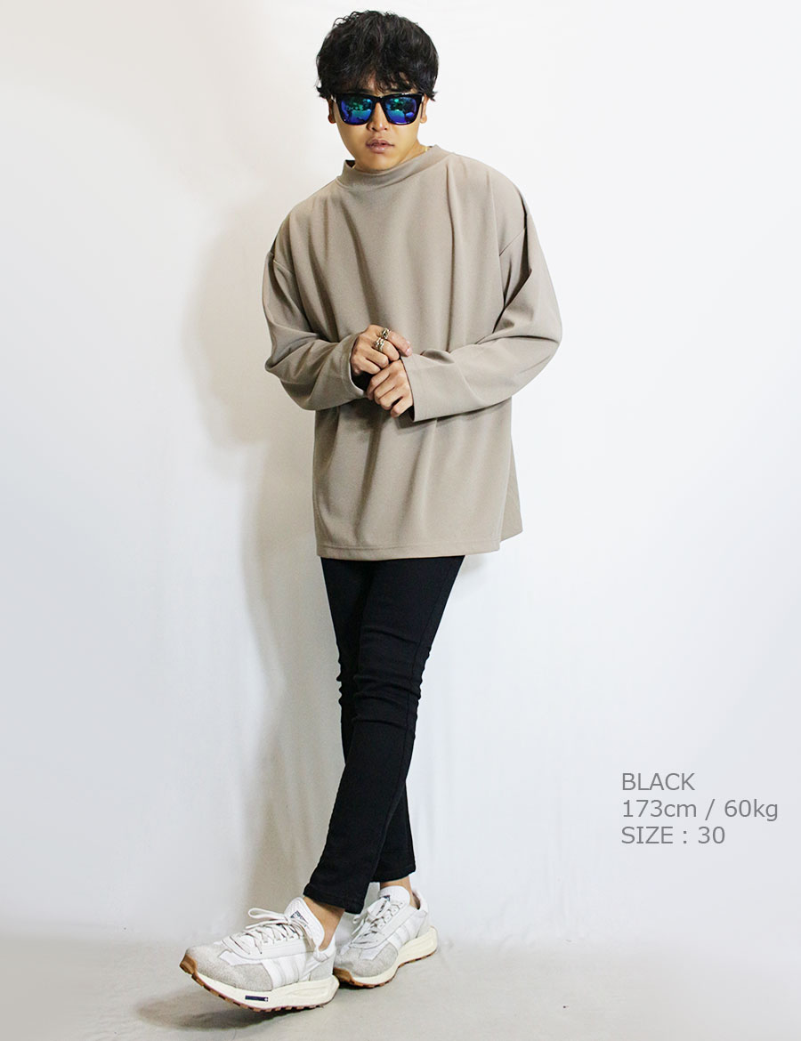 LGBブラックスキニーデニム izBLACKクラシックバイカースキニーデニムパンツ 全2色 黒