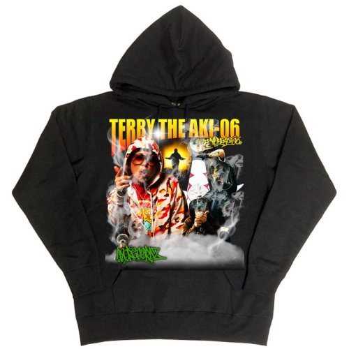 TERRY THE AKI-06 RAP PARKA パーカー 420 420RECORDZ 黒 ブラック 白 ホワイト フード ビッグシルエット 衣装 冬｜bein-store｜04