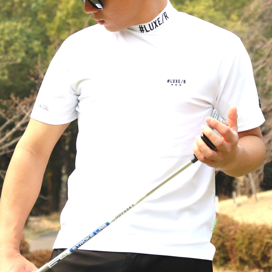 吸水速乾 ストレッチ モックネック Tシャツ メンズ 接触冷感 半袖