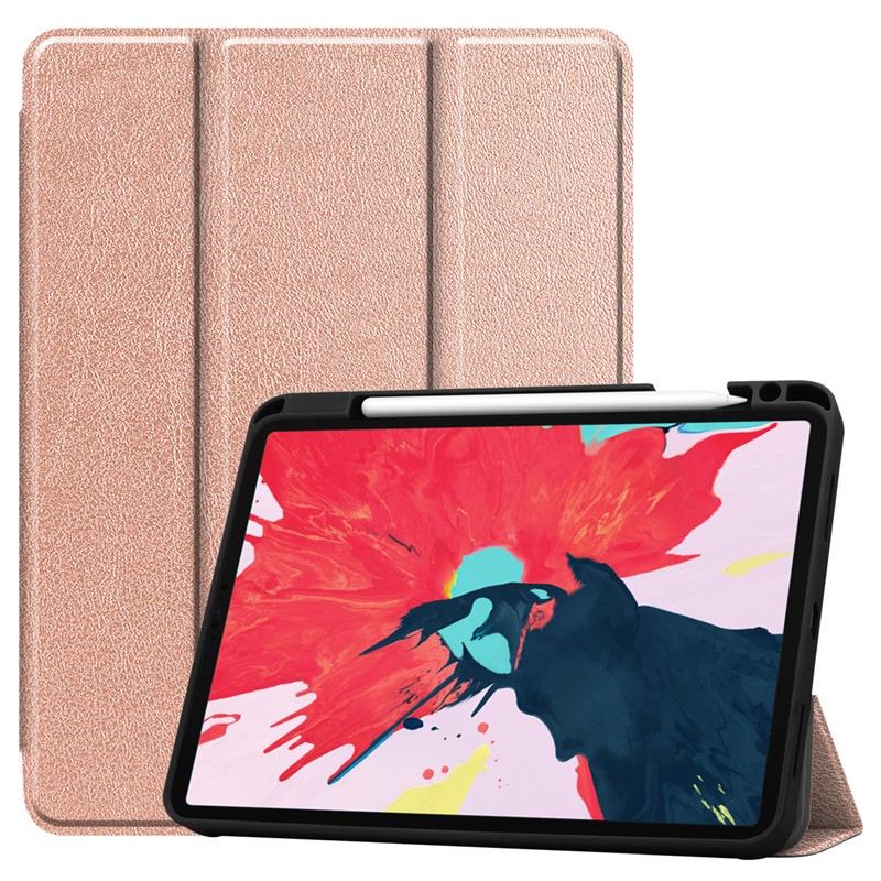 ペンホルダー内蔵 iPad Pro 11 2020 ケース Apple Pencil 充電対応 iPad Pro 12.9 カバー 花柄 2020年型  オートスリープ機能 三つ折りスタンド スマート レザー