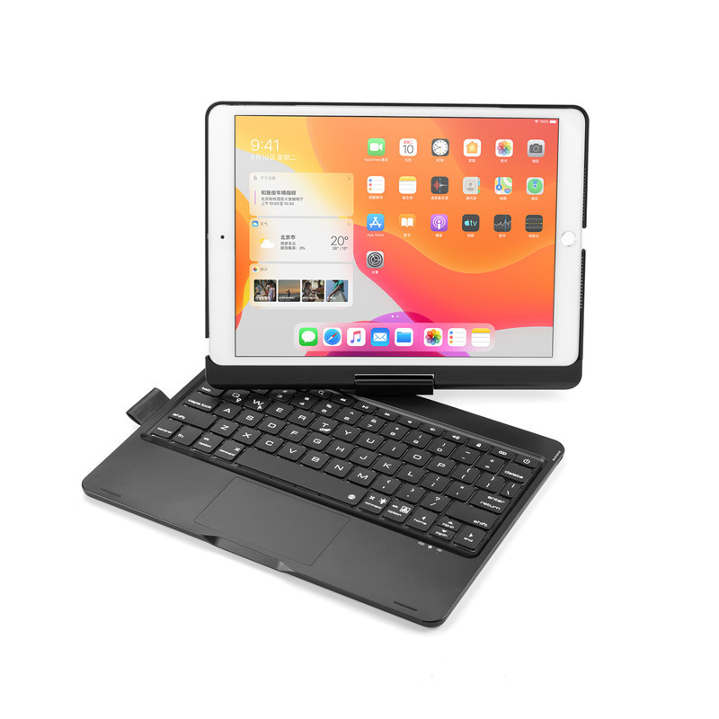 iPad 第9世代 360度回転 キーボード ケース タッチパッド搭載 バック 