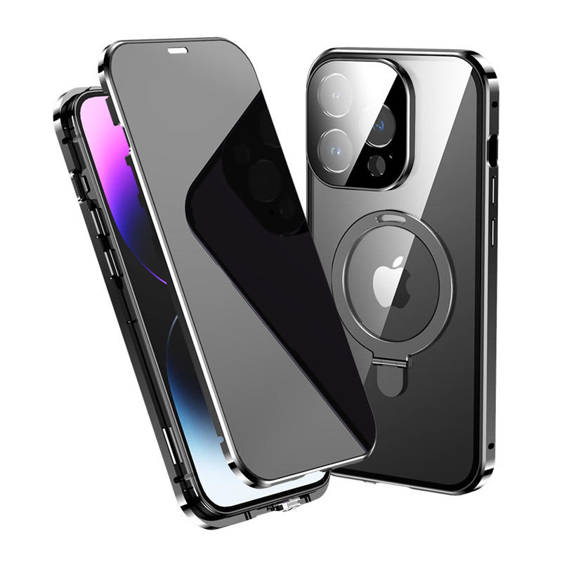 覗き見防止 iPhone 16 Plus 用 ケース MagSafe対応 ワイヤレス充電対応 
