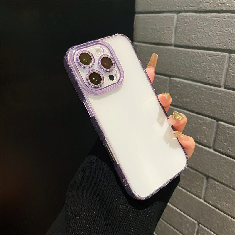 キラキラ iPhone 16 Pro Max Plus ケース ラメ入り デコ 透明 クリア カバー ストラップホール付き きらきら 可愛い カメラ保護 アイフォン16 透明ケース 女性 |  | 04