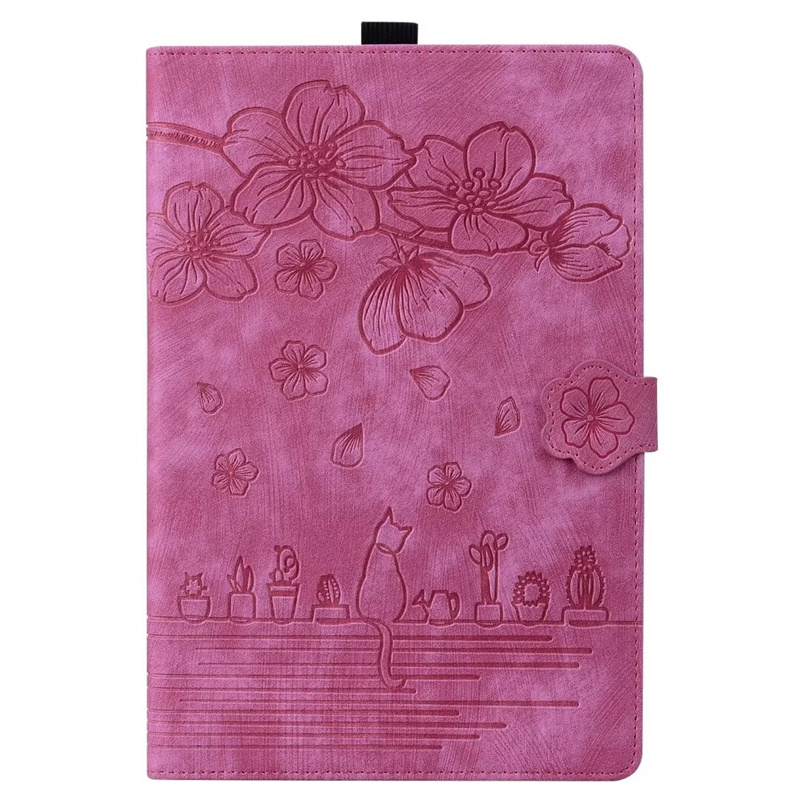 2023年型 Fire HD 10 2023 ケース 花柄 カード収納 桜 猫ちゃん 可愛い Fire HD 10 / HD 10 Plus 2021 カバー ねこ イラスト 柄物 止めベルト付き |  | 02