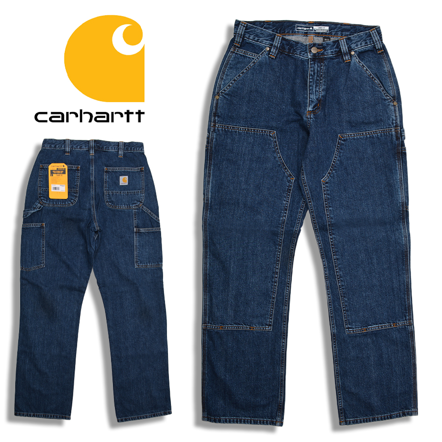 カーハート Carhartt ジーンズ メンズ デニムパンツ ダブルニー ペインターパンツ ルーズフィット ダブルフロント ユーティリティ ジーンズ  104944 CANAL : by-ch-104944 : Being ヤフーショッピング店 - 通販 - Yahoo!ショッピング