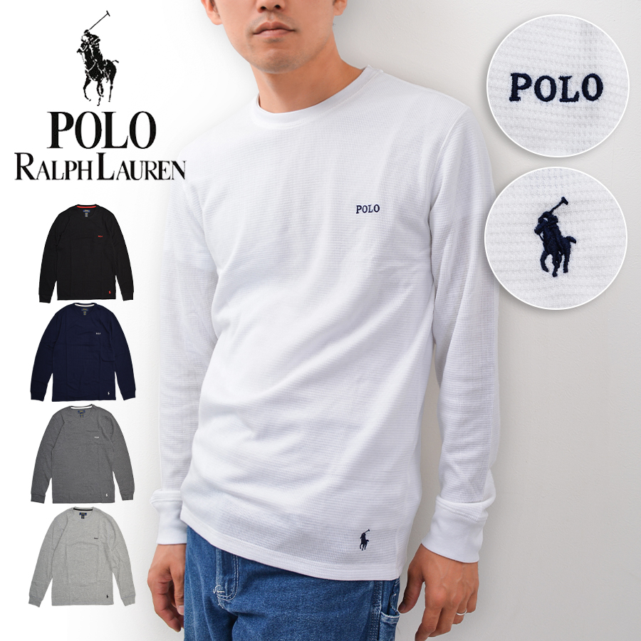 POLO RALPH LAUREN 長袖 tシャツ メンズ ラルフローレン サーマル 長袖Tシャツ ロンT クルーネック ワッフル ロゴ 刺繍  PWLC2F : by-rl-pwlc2f : Being ヤフーショッピング店 - 通販 - Yahoo!ショッピング