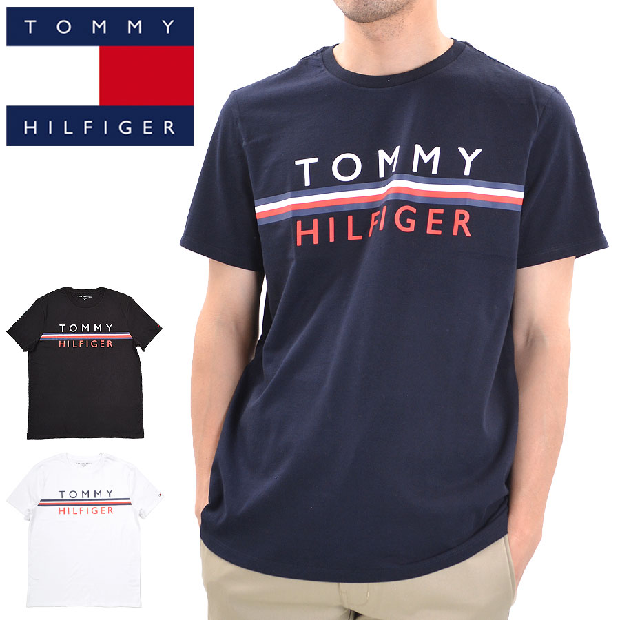 【セール特価】TOMMY HILFIGER トミーヒルフィガー Tシャツ メンズ 半袖 78J8756 ロゴ プリント 半袖Tシャツ｜being-yah