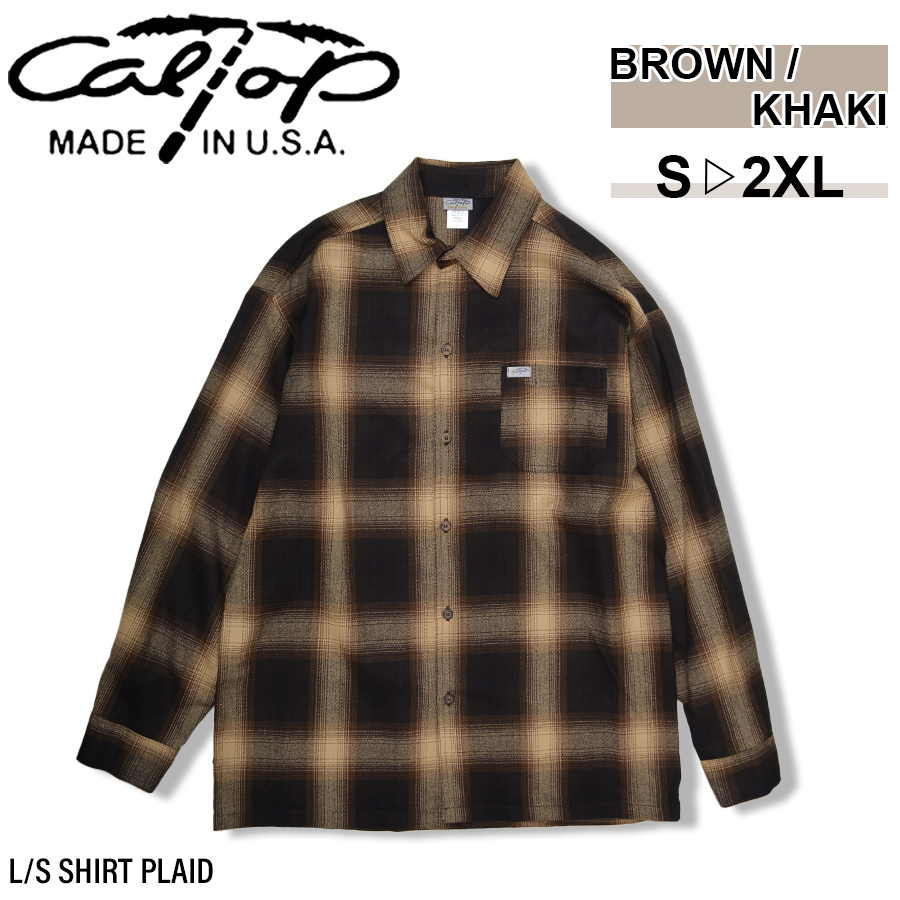 Cal Top 【セール】CALTOP キャルトップ シャツ 長袖 チェック
