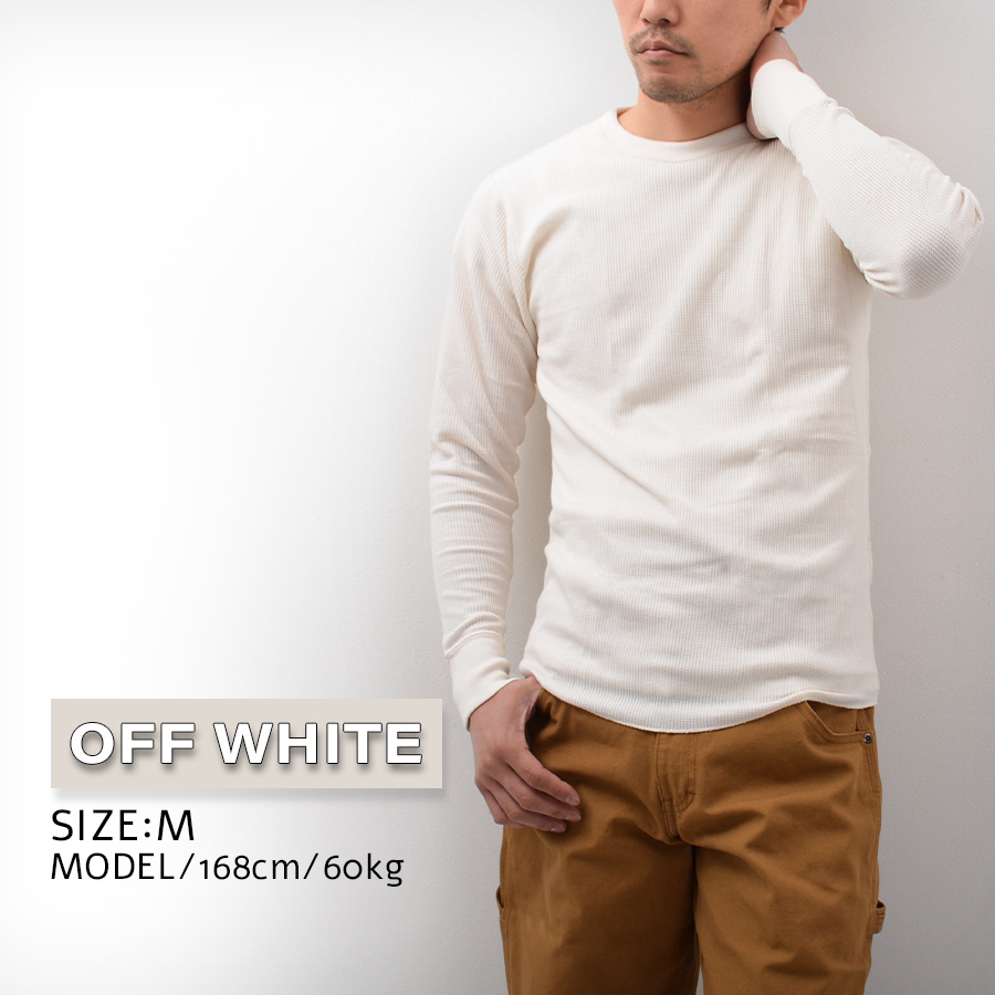 Hanes（ヘインズ） サーマル 長袖 Tシャツ メンズ ロンT ワッフル