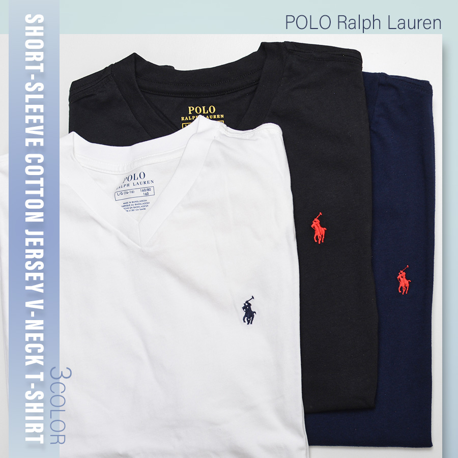 Ralph Lauren Sport ホワイト Vネック 長袖L 173/92A