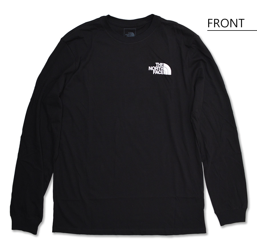 THE NORTH FACE 胸ポケット、袖ロゴ　黒 THE NORTH FACE ノースフェイス 長袖Tシャツ メンズ バック