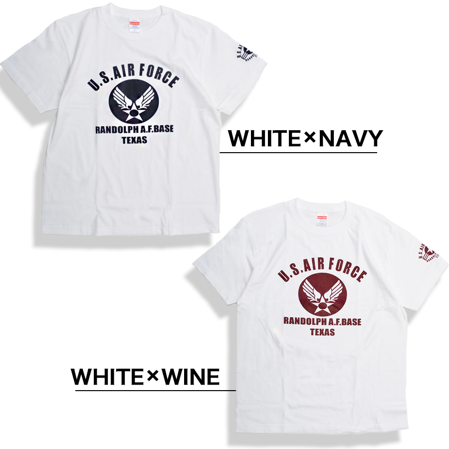 U.S. AIR FORCE 染み込み Tシャツ 袖裾共シングルステッチ 軍物 U.S.