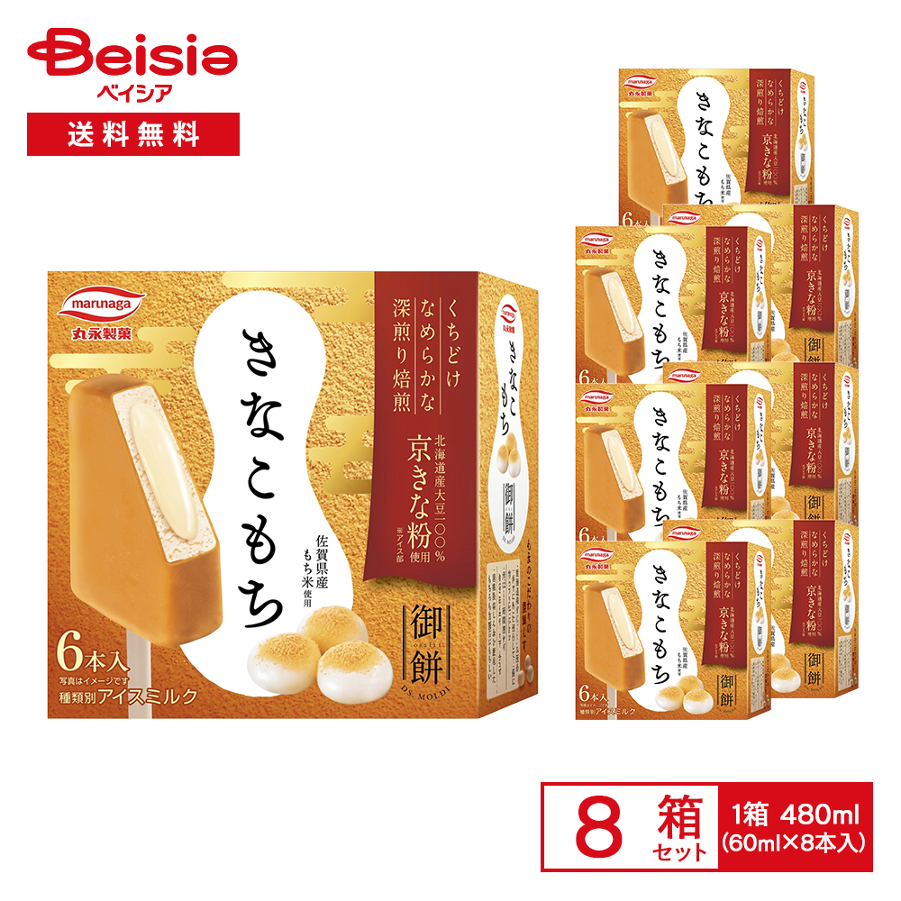 丸永製菓 御餅きなこもちマルチ 480ml（60ml×8本入）×8箱 | アイス