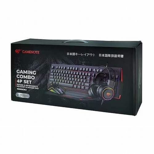 GAMENOTE ゲーミング入門セット ゲーミングマウス キーボード ヘッド 