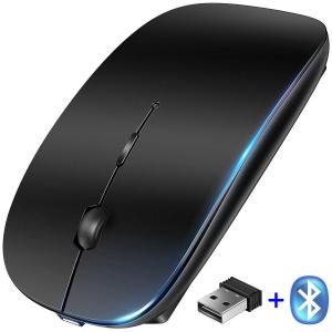マウス ワイヤレスマウス 無線 Bluetoothマウス 超静音 バッテリー内蔵 充電式 超薄型 高...