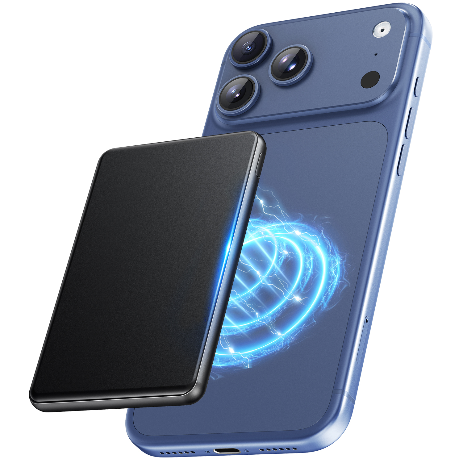 モバイルバッテリー 8000mAh ワイヤレス 磁気 超軽量 薄型 小型