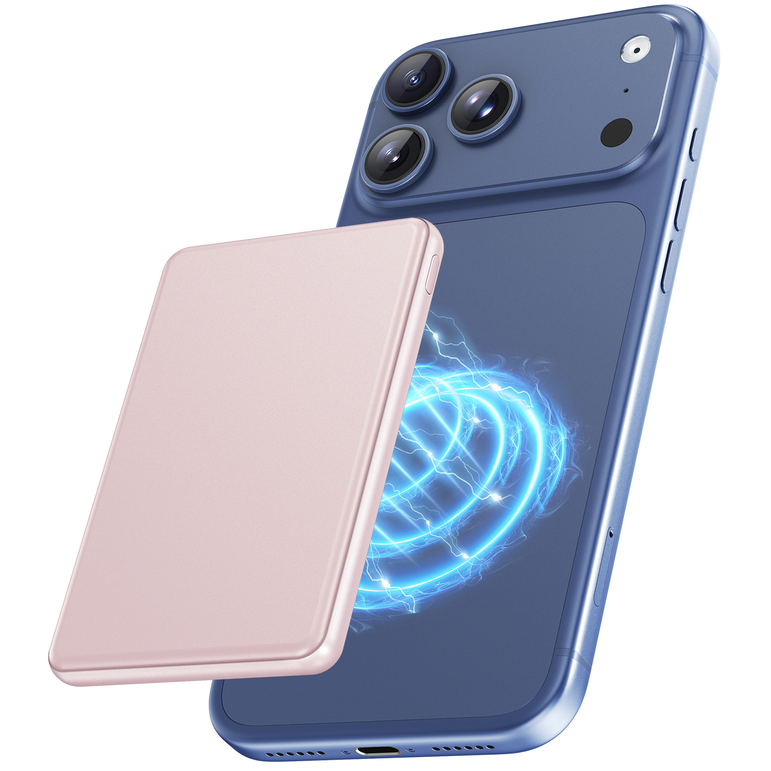 モバイルバッテリー 8000mAh ワイヤレス 磁気 超軽量 薄型 小型