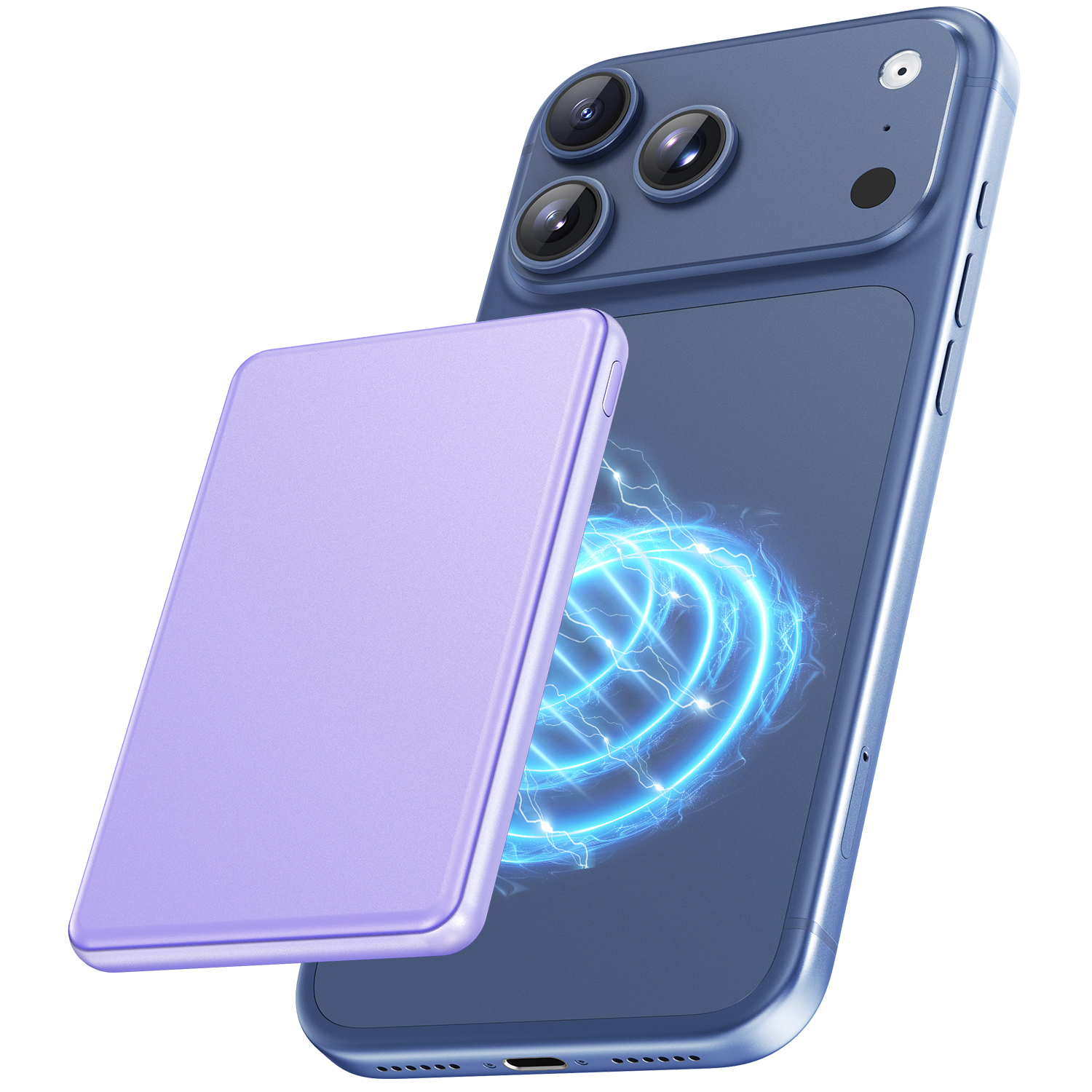 モバイルバッテリー 8000mAh ワイヤレス 磁気 超軽量 薄型 小型