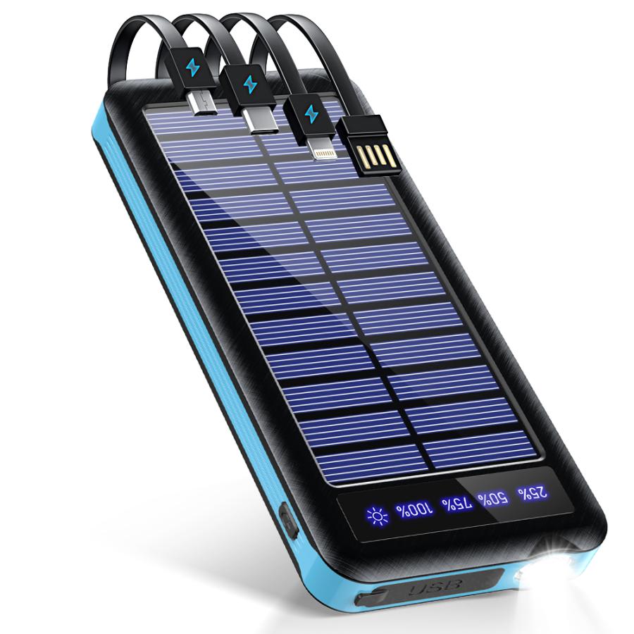 モバイルバッテリー ソーラーパネル付　60000mah超 急速充電 5台同時充電 楽天市場】クーポンで3,780円【 超急速充電 】 ソーラー充電器