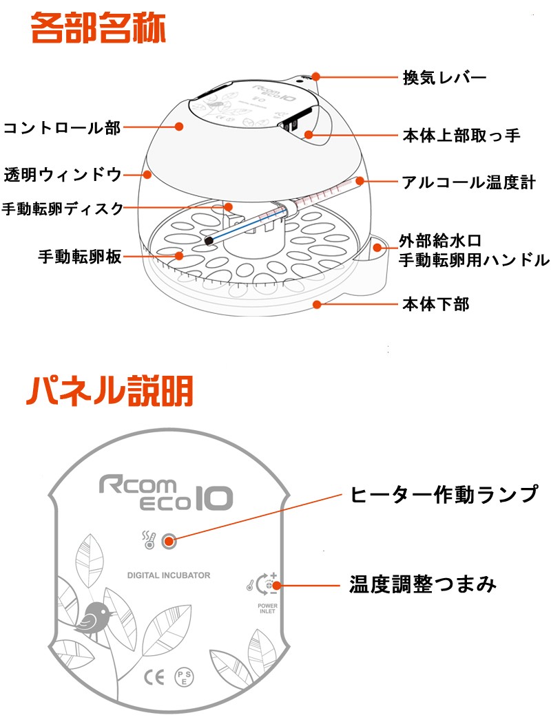 最大92%OFFクーポンRcomエコプラス10 手動転卵孵卵器 その他鳥用品