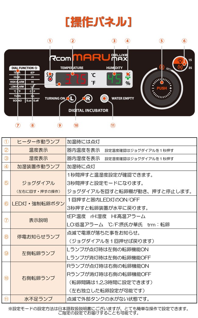 MARU1000-DELUXE 業務用全自動孵卵器(ふ卵器・ふ卵機) : eバード