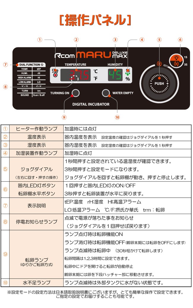MARU190-DELUXE 業務用全自動孵卵器(ふ卵器・ふ卵機) : eバード