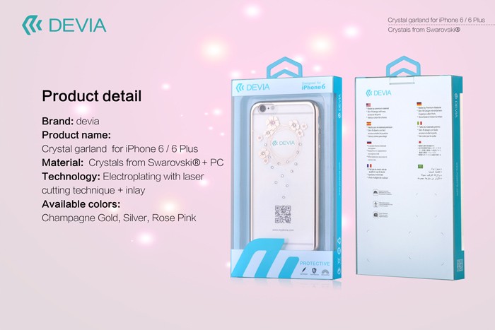 Devia スワロフスキーがゴージャスなケース クリスタルガーランド画像